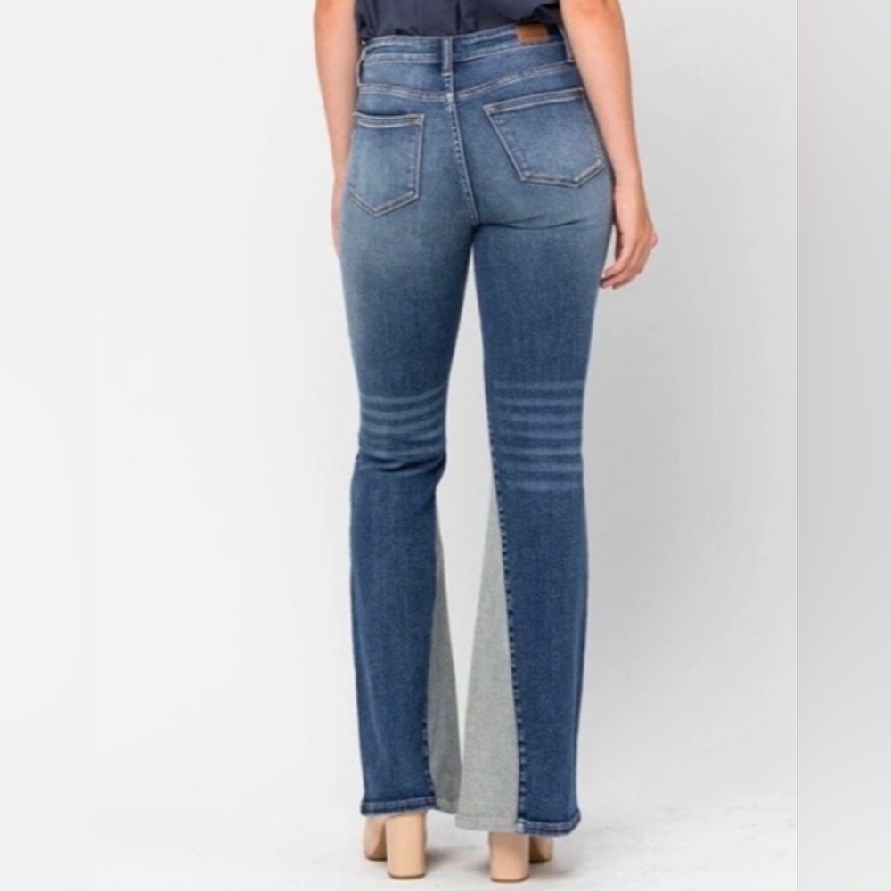 Judy Blue Flare Fit Inseam Panel High Rise Jeans Size 11/30. - Picture 2 of 15